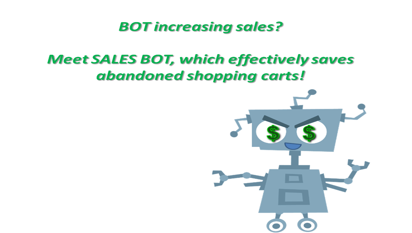 BOT increasing sales? Meet SALES BOT, which effectively saves abandoned shopping carts!
