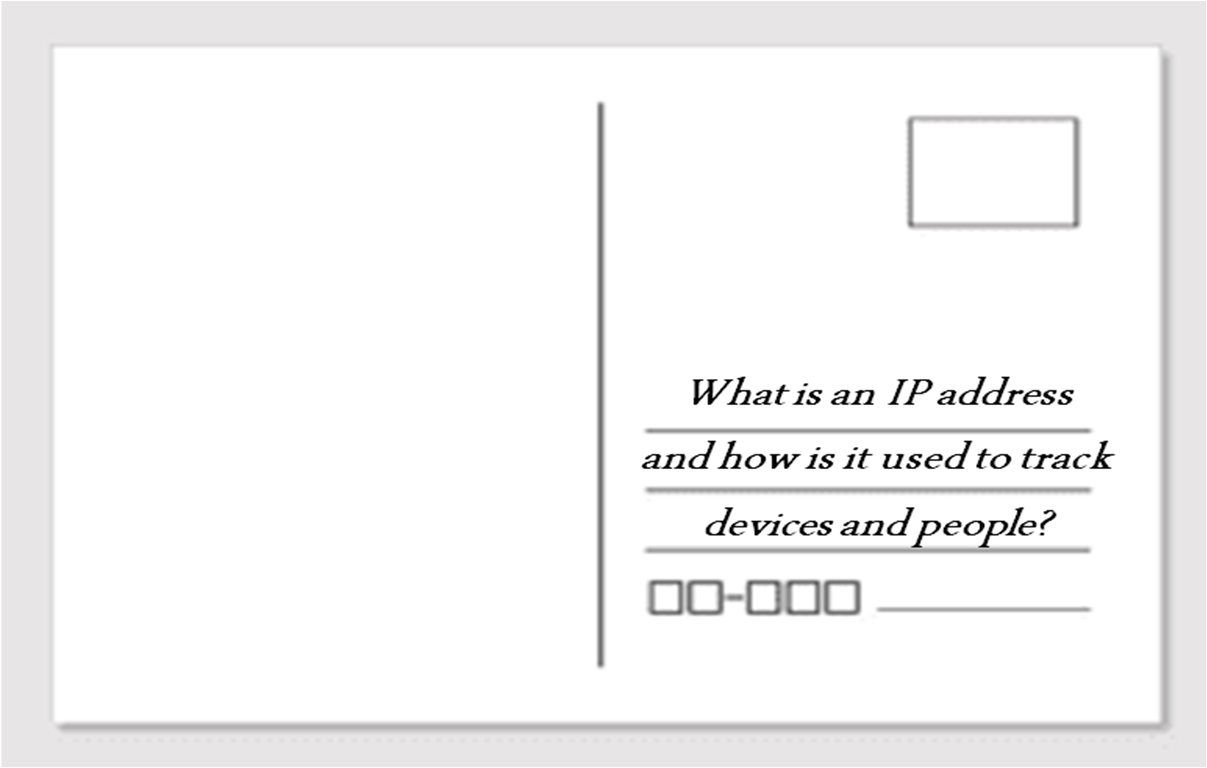 What is an IP address and how is it used to track devices and people